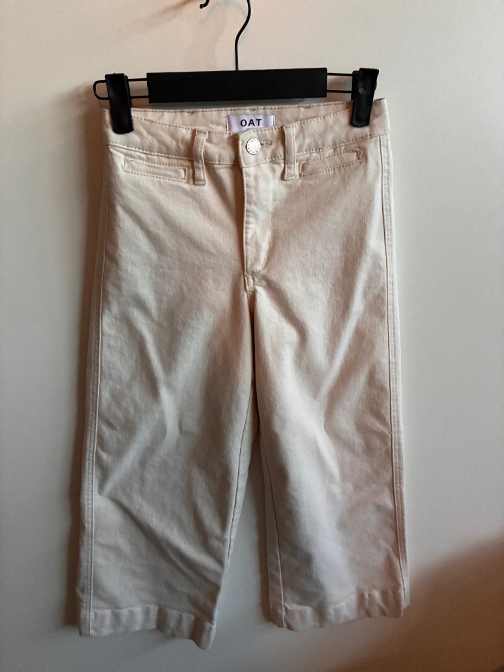 Oat New York cream high waisted wide leg pants size 24